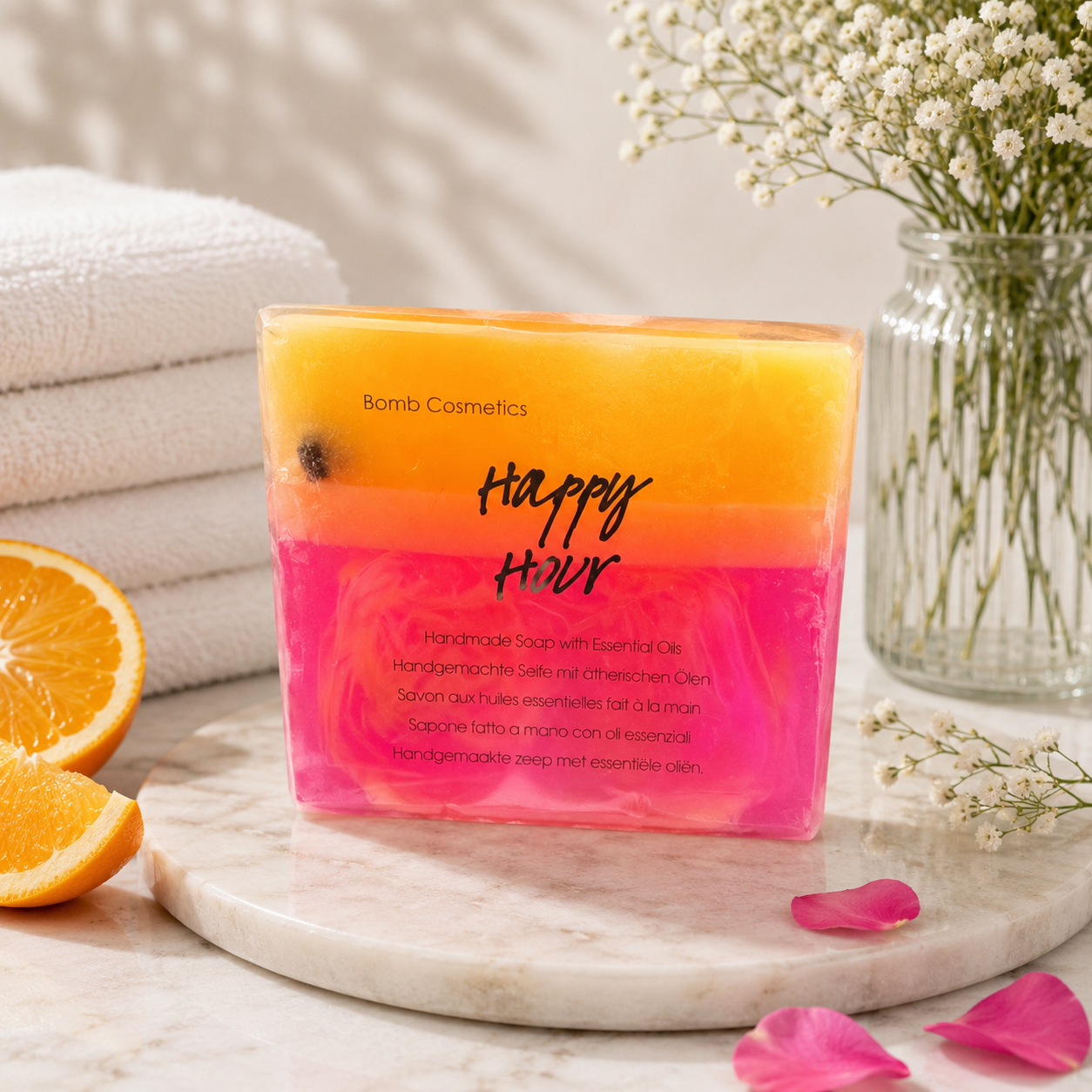 Happy Hour Handmade Soap with Essential Oils Bomb Cosmetics