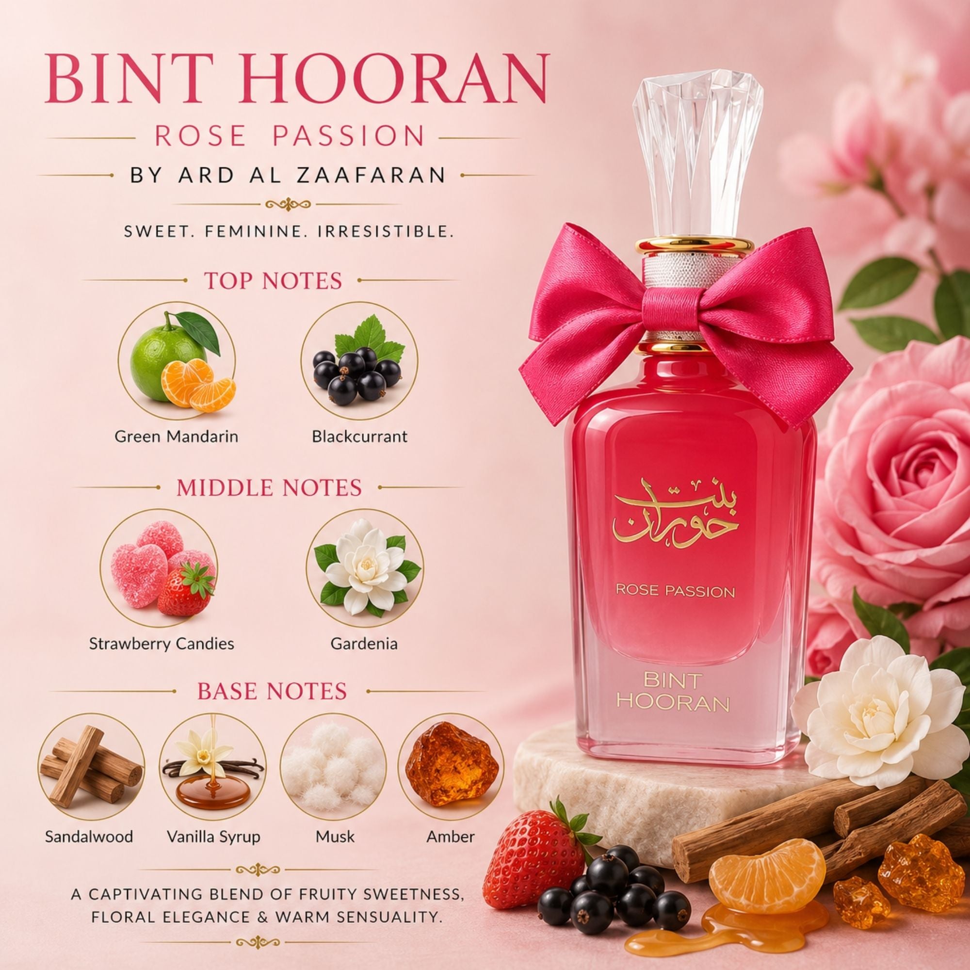 Bint Hooran Rose Passion 100ml EDP by Ard Al Zaafaran