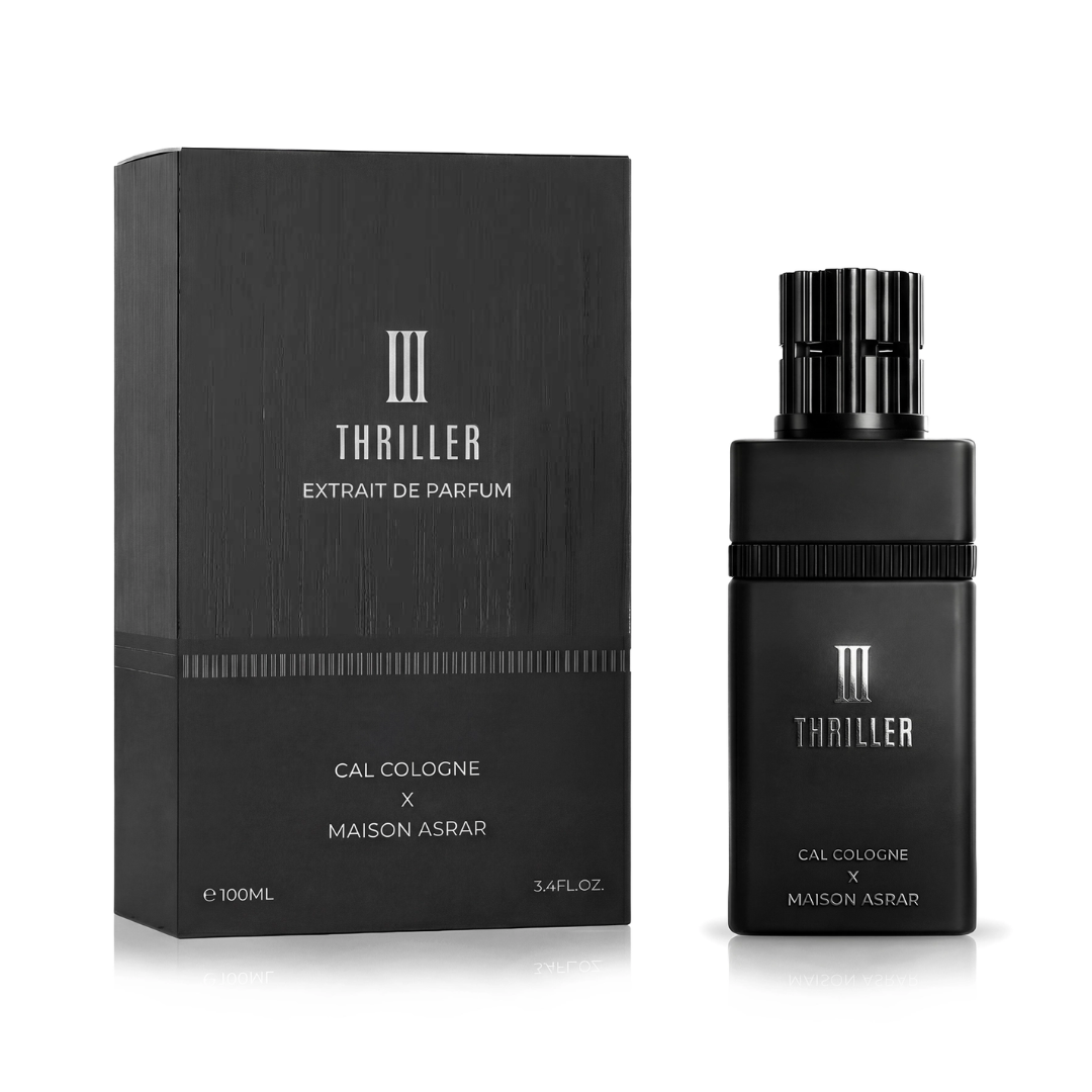 Luxury niche unisex fragrance packaging close up design