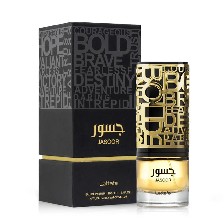 Jasoor 100ml Eau De Parfum by Lattafa bottle front view