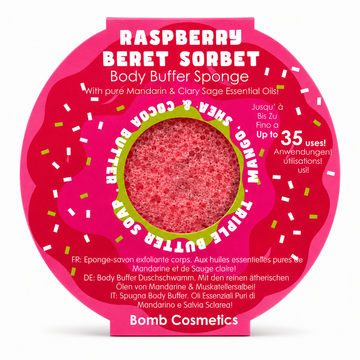 Raspberry Baret Sorbet Body Buffer Sponge
