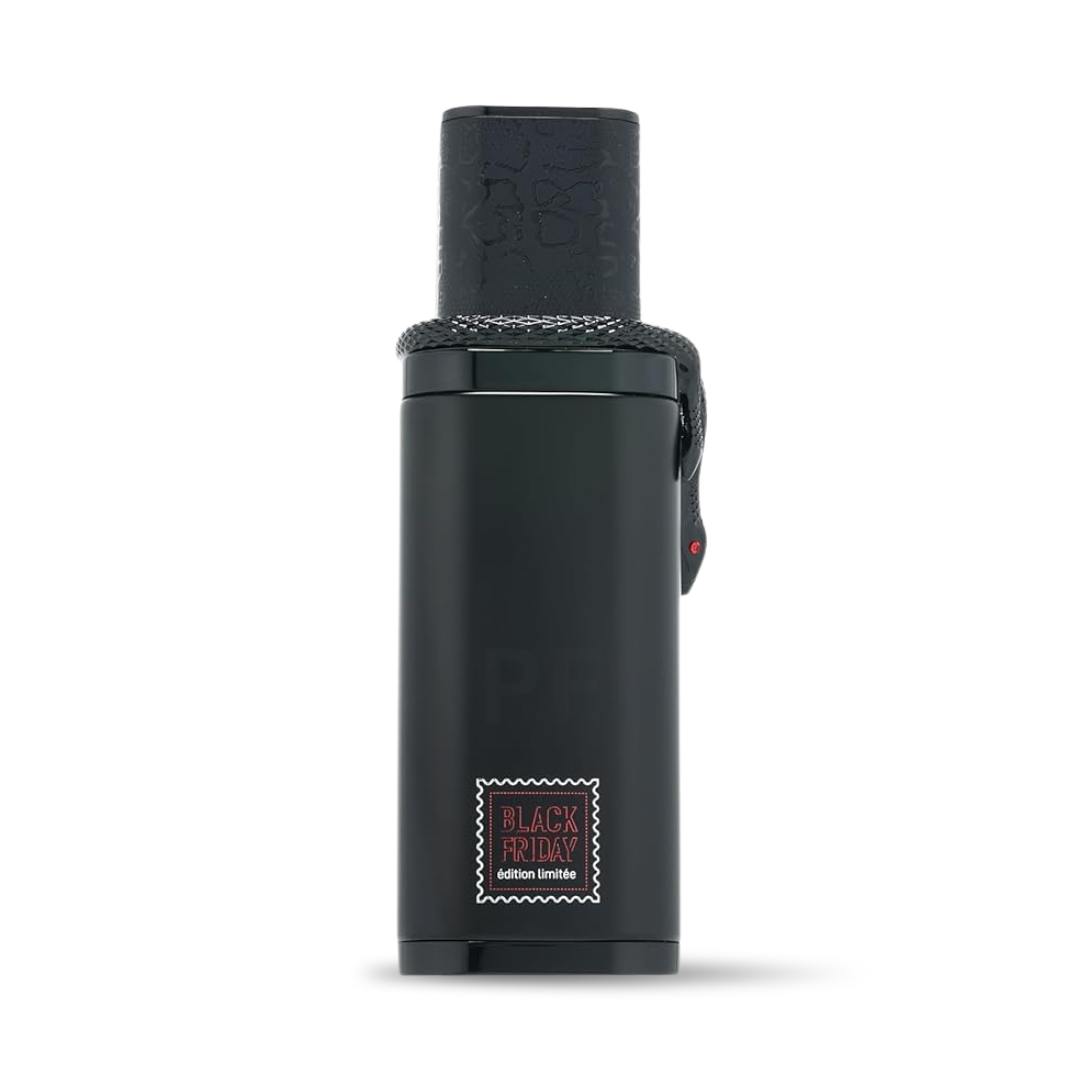 Bold luxury fragrance black edition packaging close up