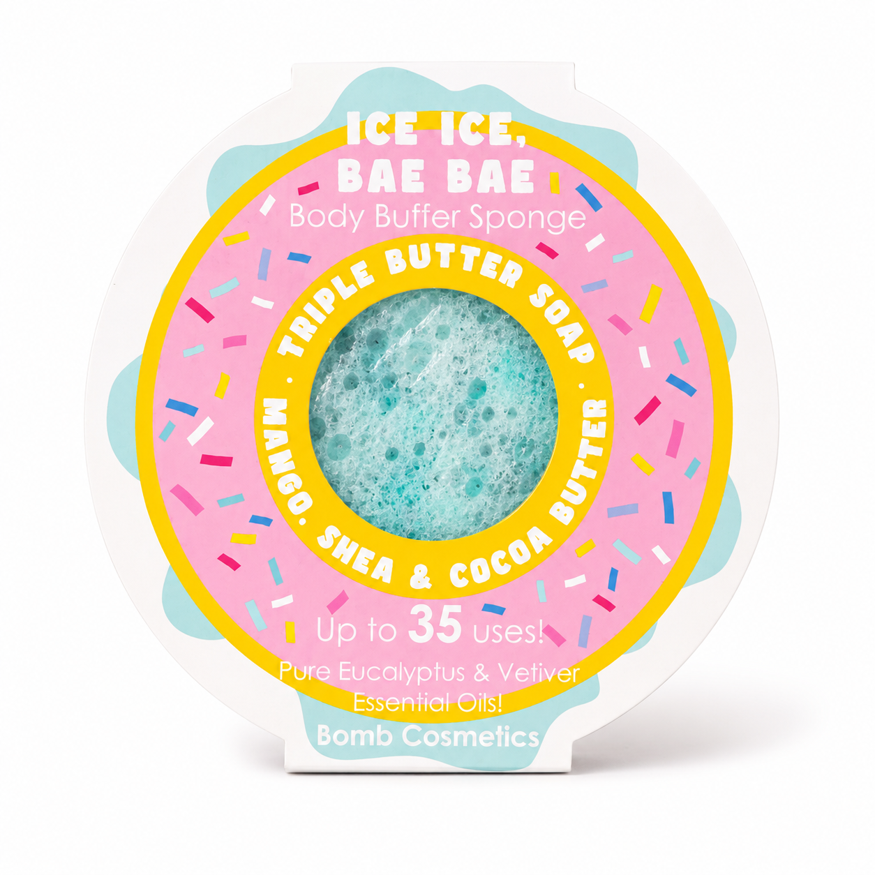 Ice Ice Bae Bae Body Buffer Shower Sponge - Vanilla & Sea Salt Fragrance