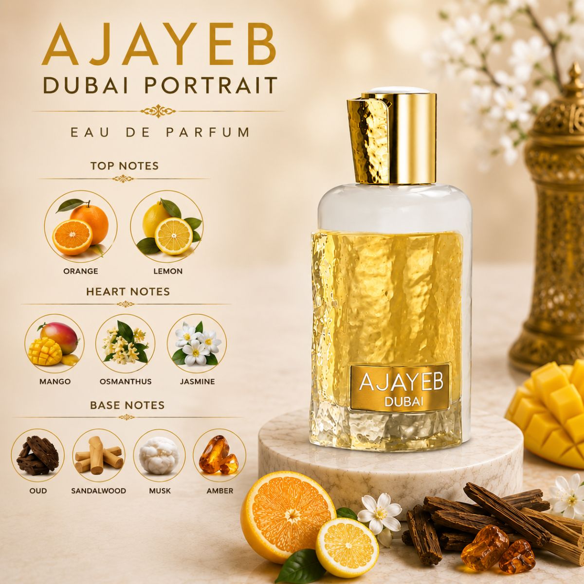 Lattafa Ajayeb Dubai Portrait (white) 100ml Eau De Parfum