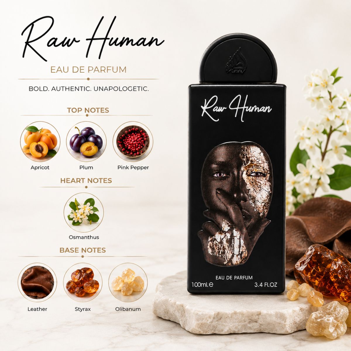Lattafa Raw Human 100ml Eau De Parfum by Lattafa Pride