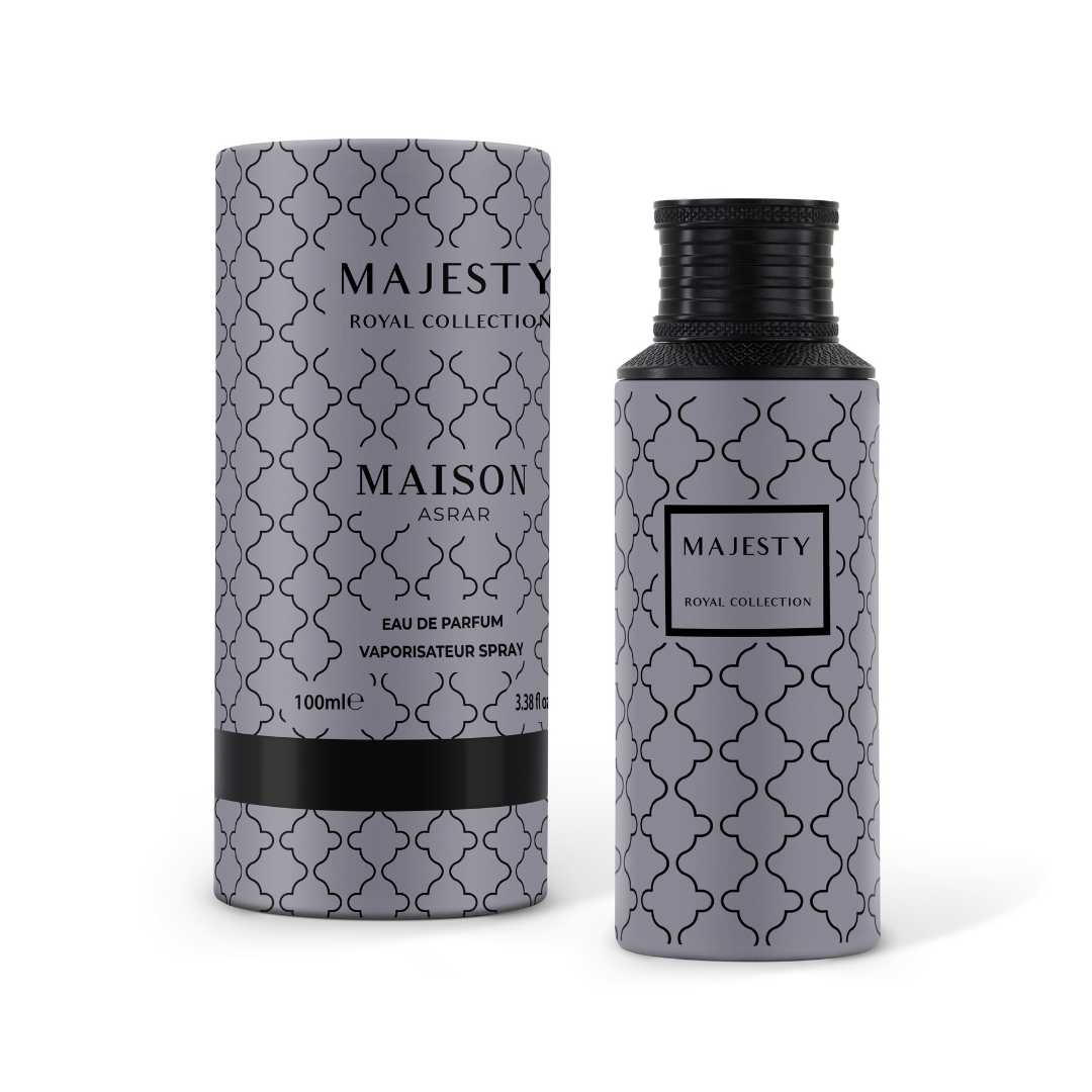 Luxury Arabic inspired perfume packaging close up design