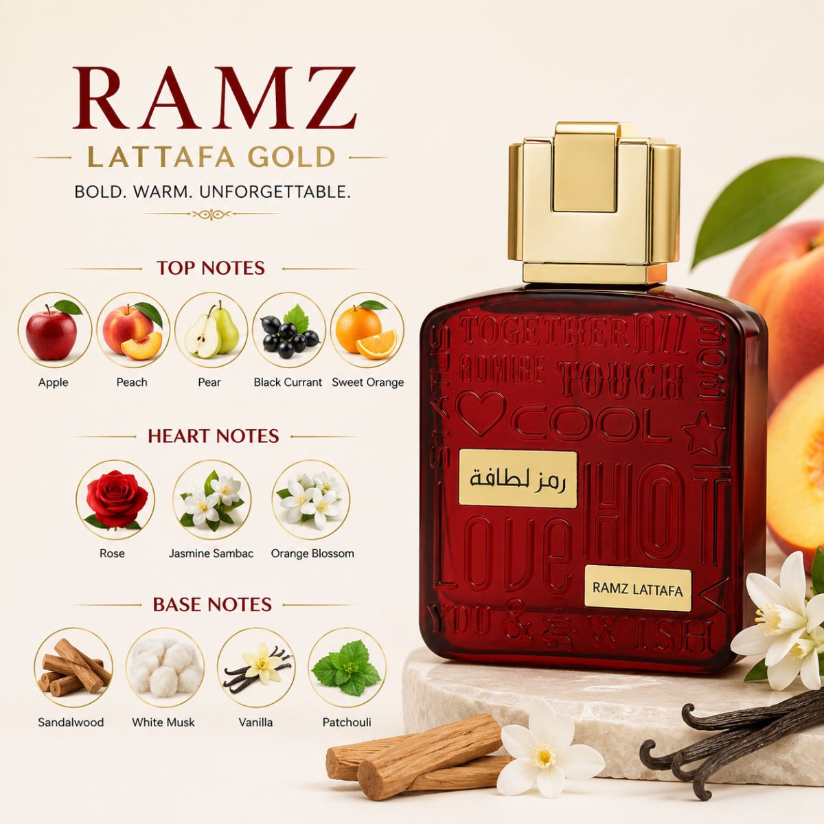 Ramz Lattafa Gold 100ml Eau De  by Lattafa