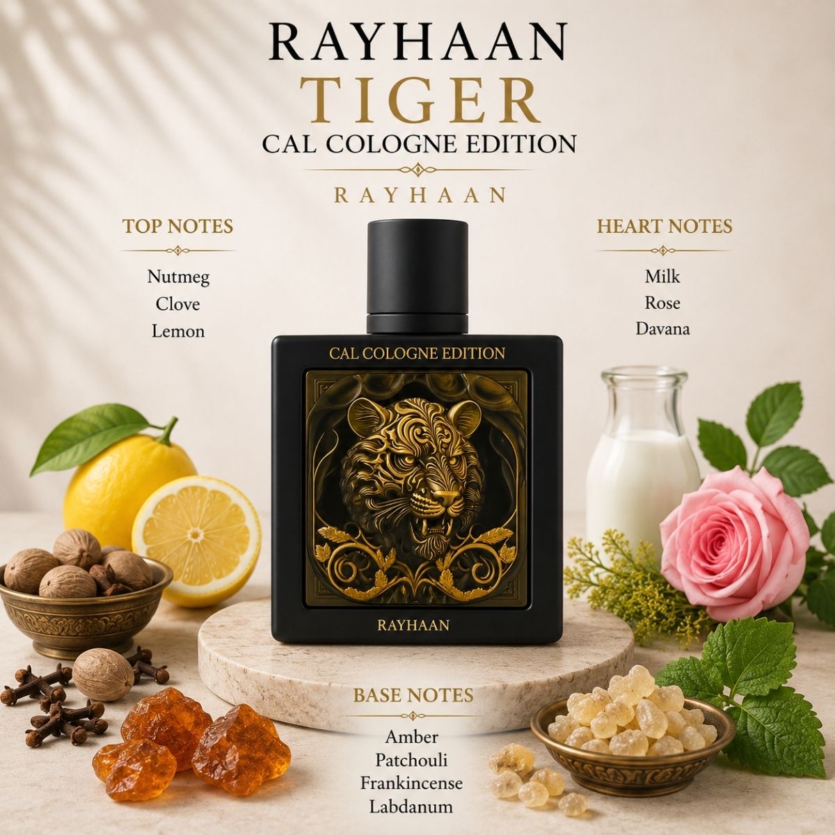 Rayhaan Tiger Cal Cologne Extrait De Parfum 100ml