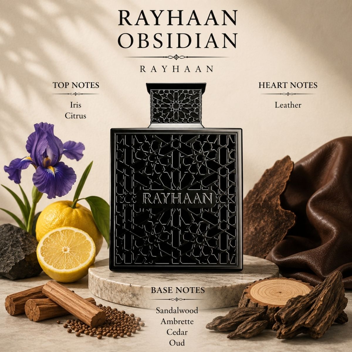 Rayhaan Obsidian Eau De Parfum 100ml Spray