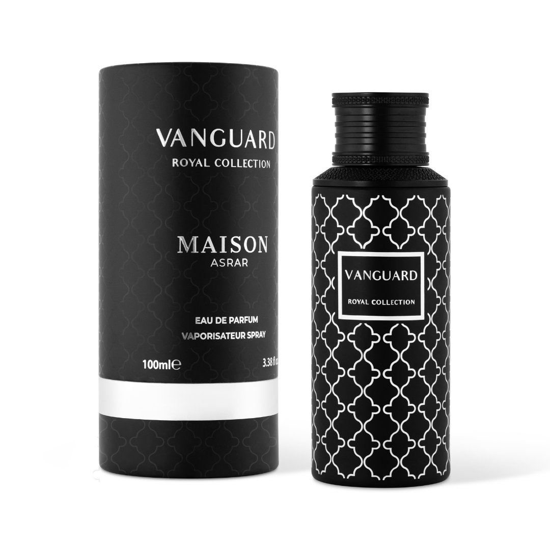 Maison Asrar Vanguard perfume modern bottle design
