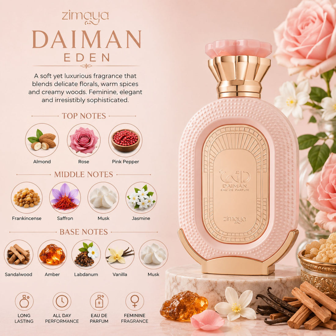 Zimaya Daiman Eden 100ml Eau De Parfum