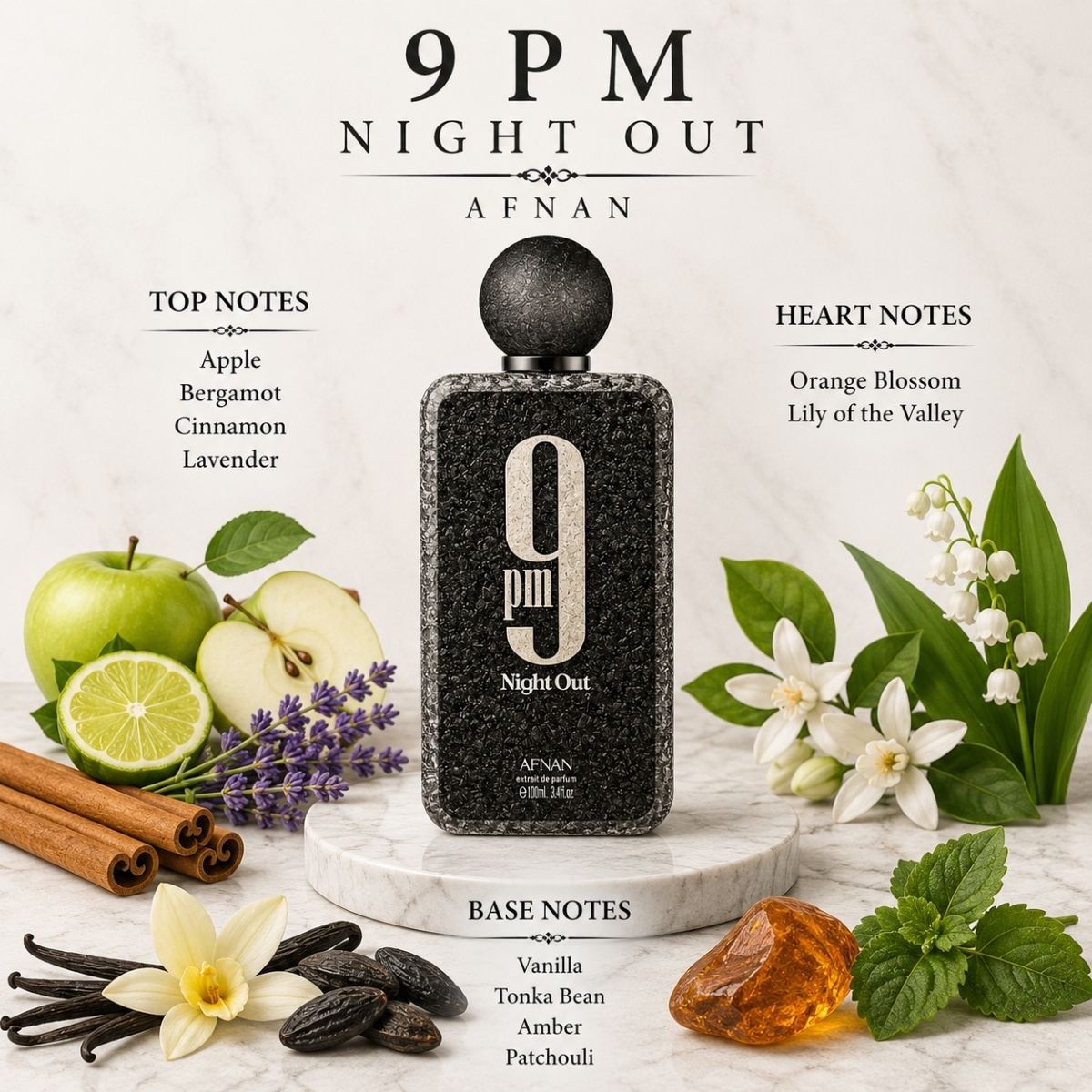 Afnan 9pm Night Out 100ml Extrait De Parfum Spray