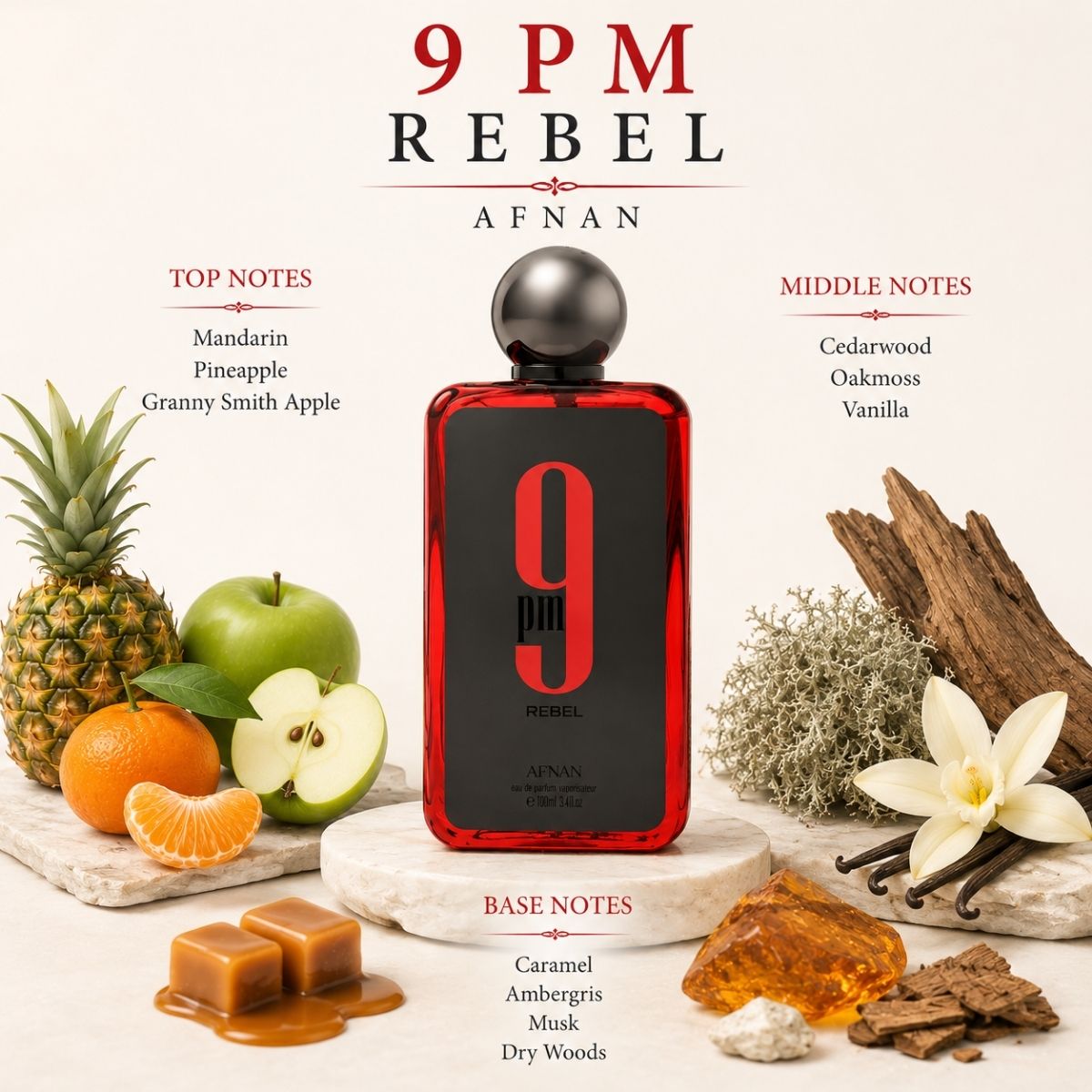 Afnan 9pm Rebel 100ml Eau De Parfum – Pearl Fragrances