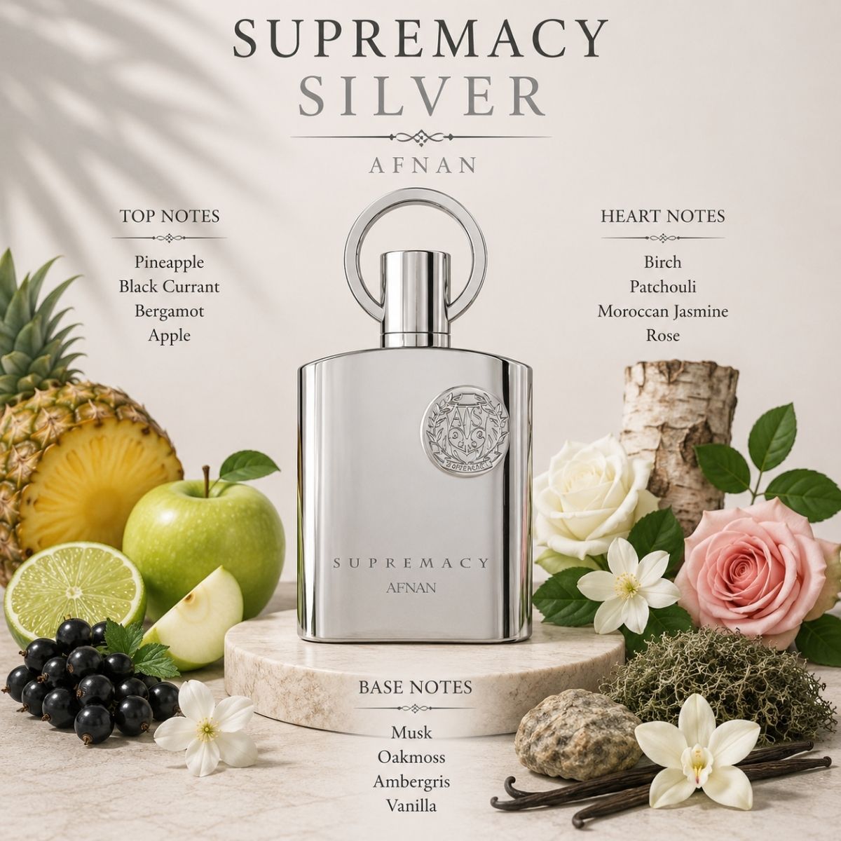 Afnan Supremacy Silver Eau de Parfum Spray 100ml
