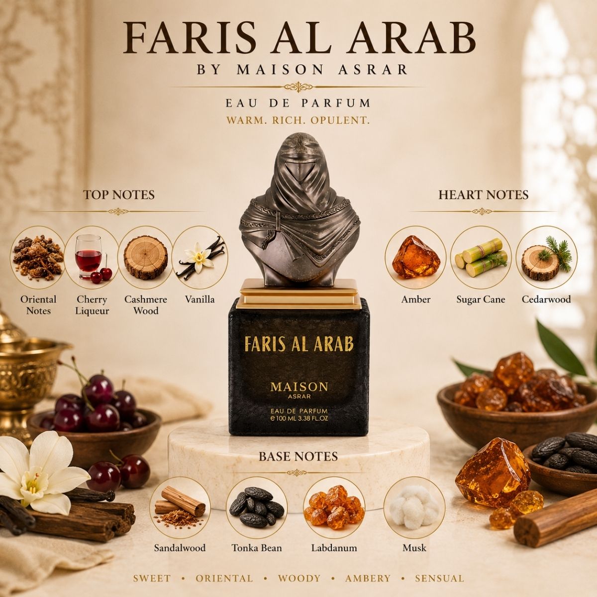 Faris Al Arab by Maison Asrar 100ml Eau De Parfum Spray
