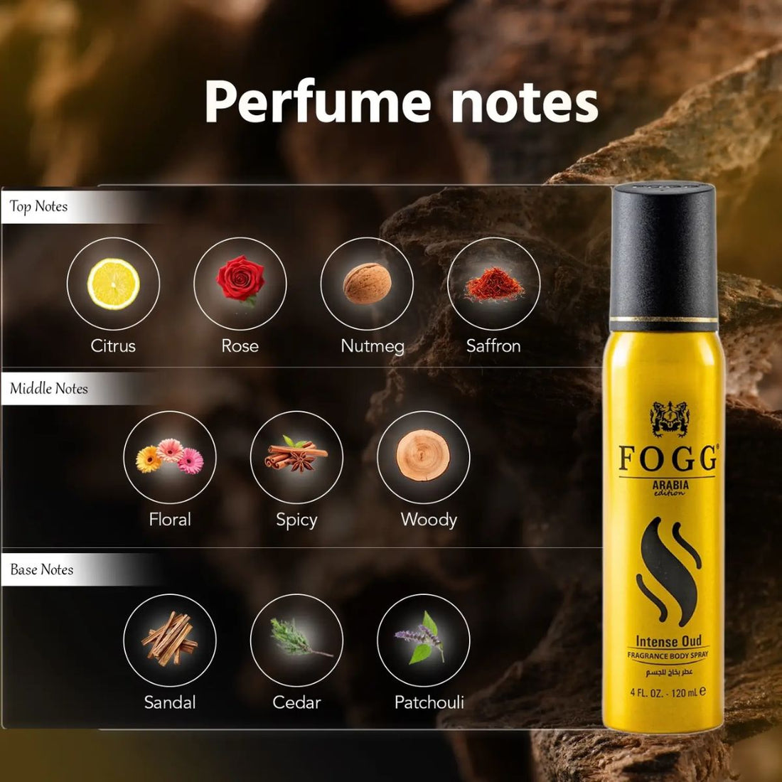 Fogg Intense Oud Fragrance Body Spray Arabia Edition 120ml