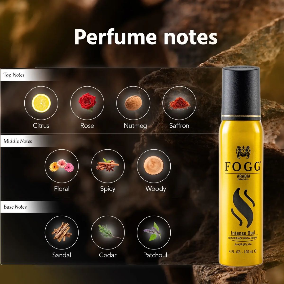 Fogg Intense Oud Fragrance Body Spray Arabia Edition 120ml