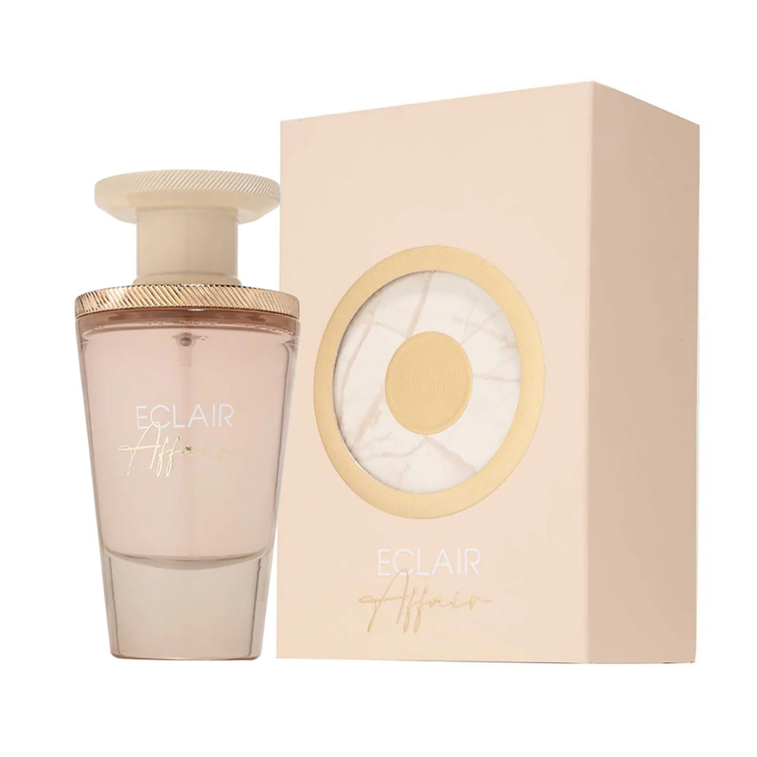 Perfume bottle labeled 'Eclair' on a white background