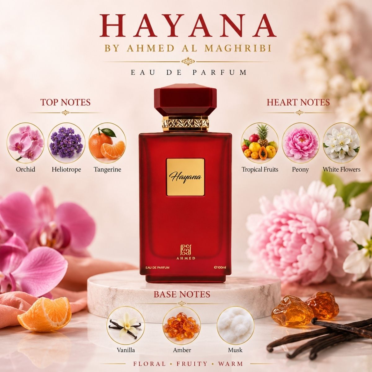 Hayana by Ahmed Al Maghribi 100ml Eau De Parfum