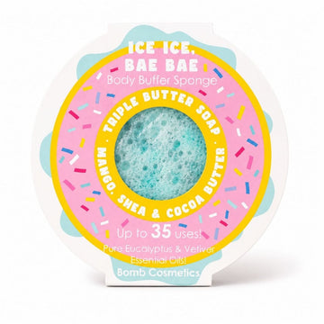 Ice Ice Bae Bae Body Buffer Shower Sponge - Vanilla & Sea Salt Fragrance