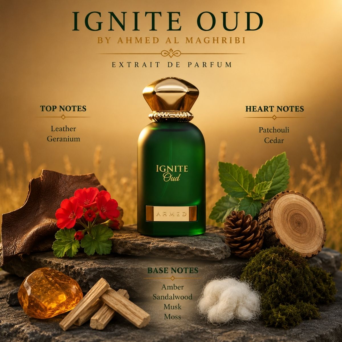 Ignite Oud by Ahmed Al Maghribi 60ml Eau De Parfum