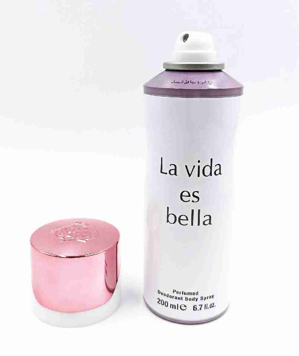 La Vida es Bella perfumed spray fragrance world 200ml