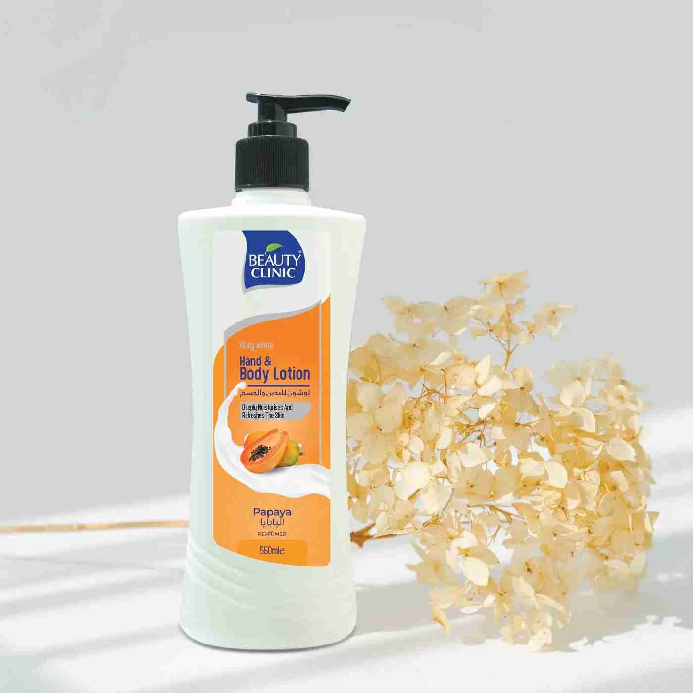 Papaya Hand and Body Lotion 550ml By Beauty Clinic