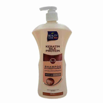 Keratin Silk Protein Shampoo and Conditioner 1000ml by Beauty Clinic Plus