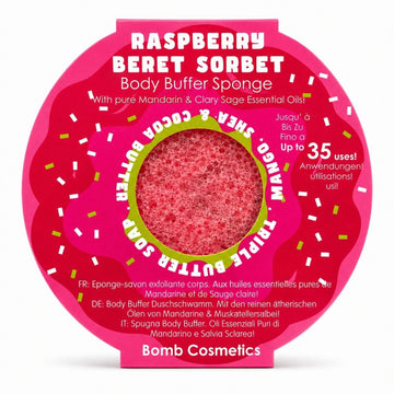 Raspberry Baret Sorbet Body Buffer Sponge