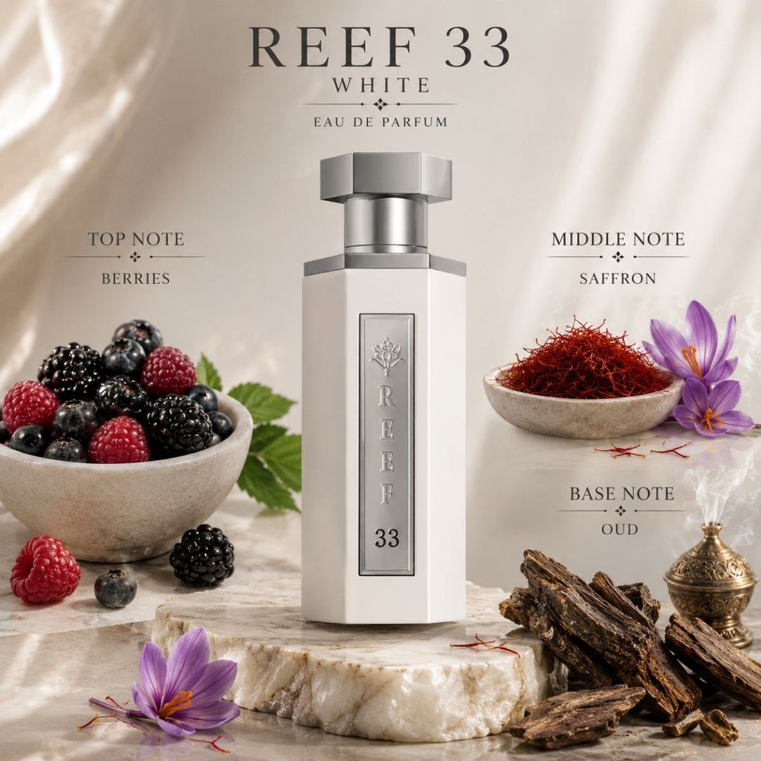 Reef 33 White Perfume 100ml Eau De Parfum Spray