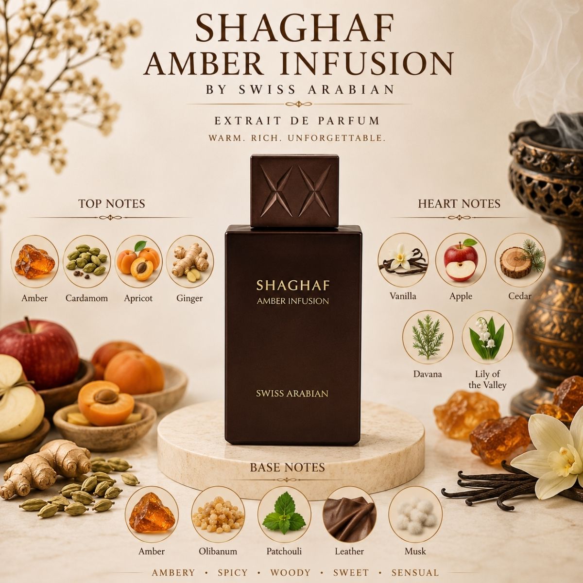 Swiss Arabian Shaghaf Amber Infusion 75ml Eau De parfum