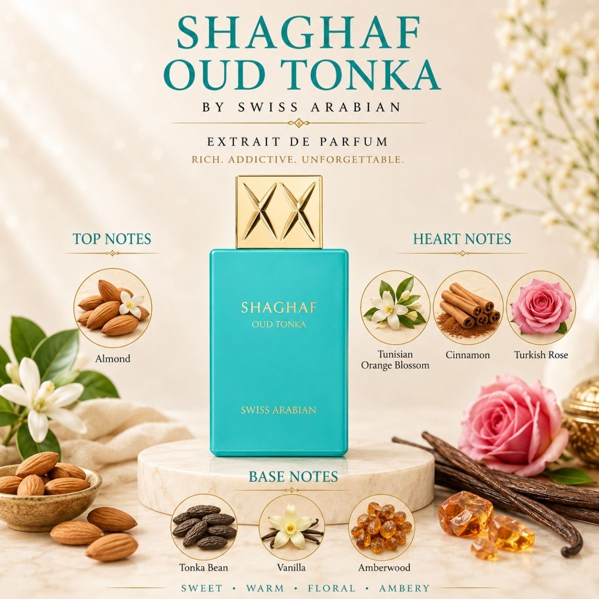 Swiss Arabian Shaghaf Oud Tonka 75ml Eau De Parfum