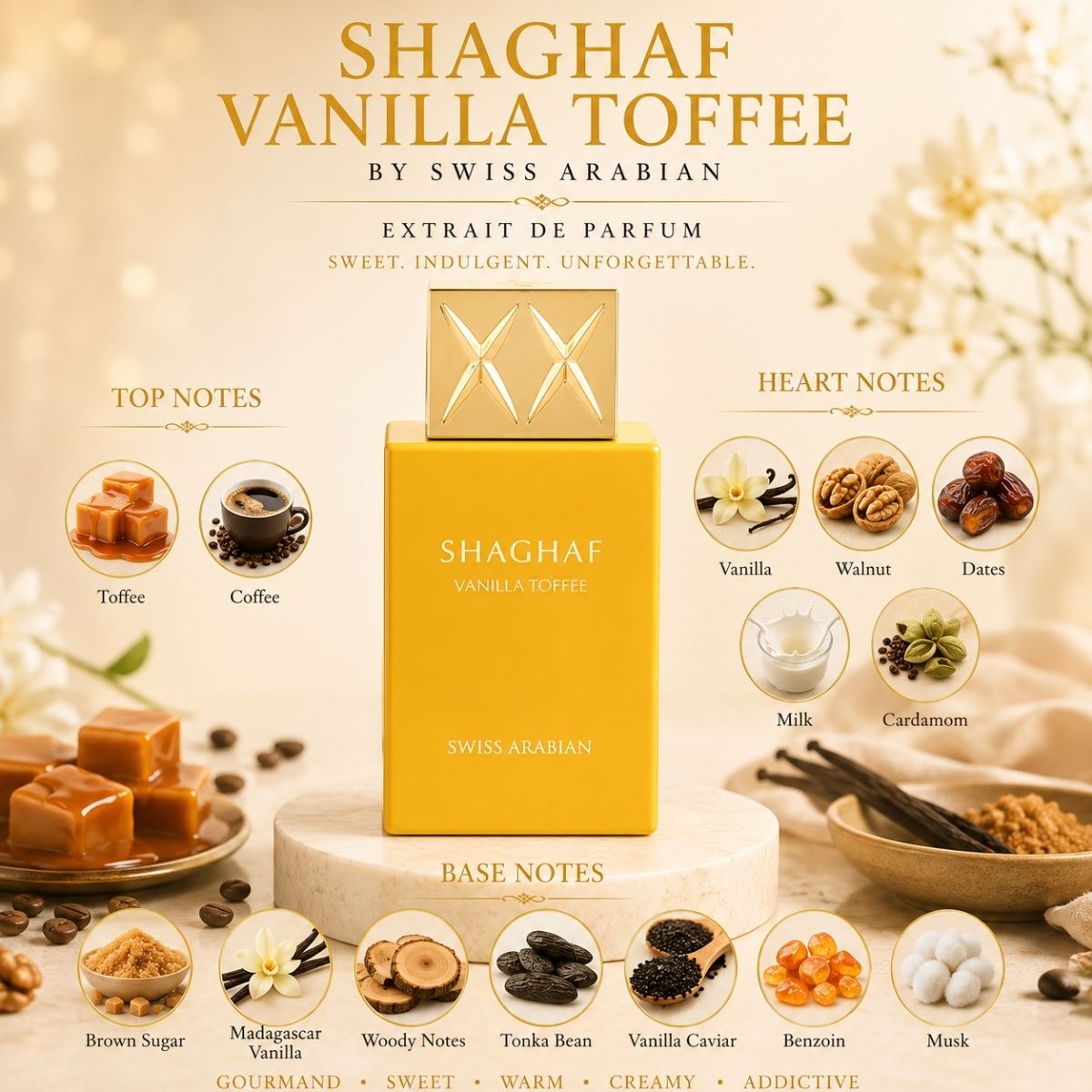 Swiss Arabian Shaghaf Vanilla Toffee 75ml Eau De Parfum