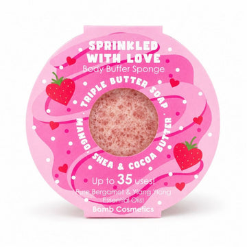 Sprinkled With Love Body Buffer Shower Sponge - Strawberry Fragrance