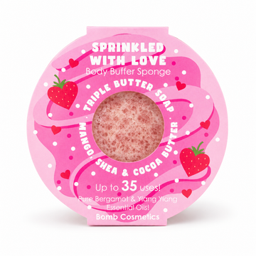 Sprinkled With Love Body Buffer Shower Sponge - Strawberry Fragrance