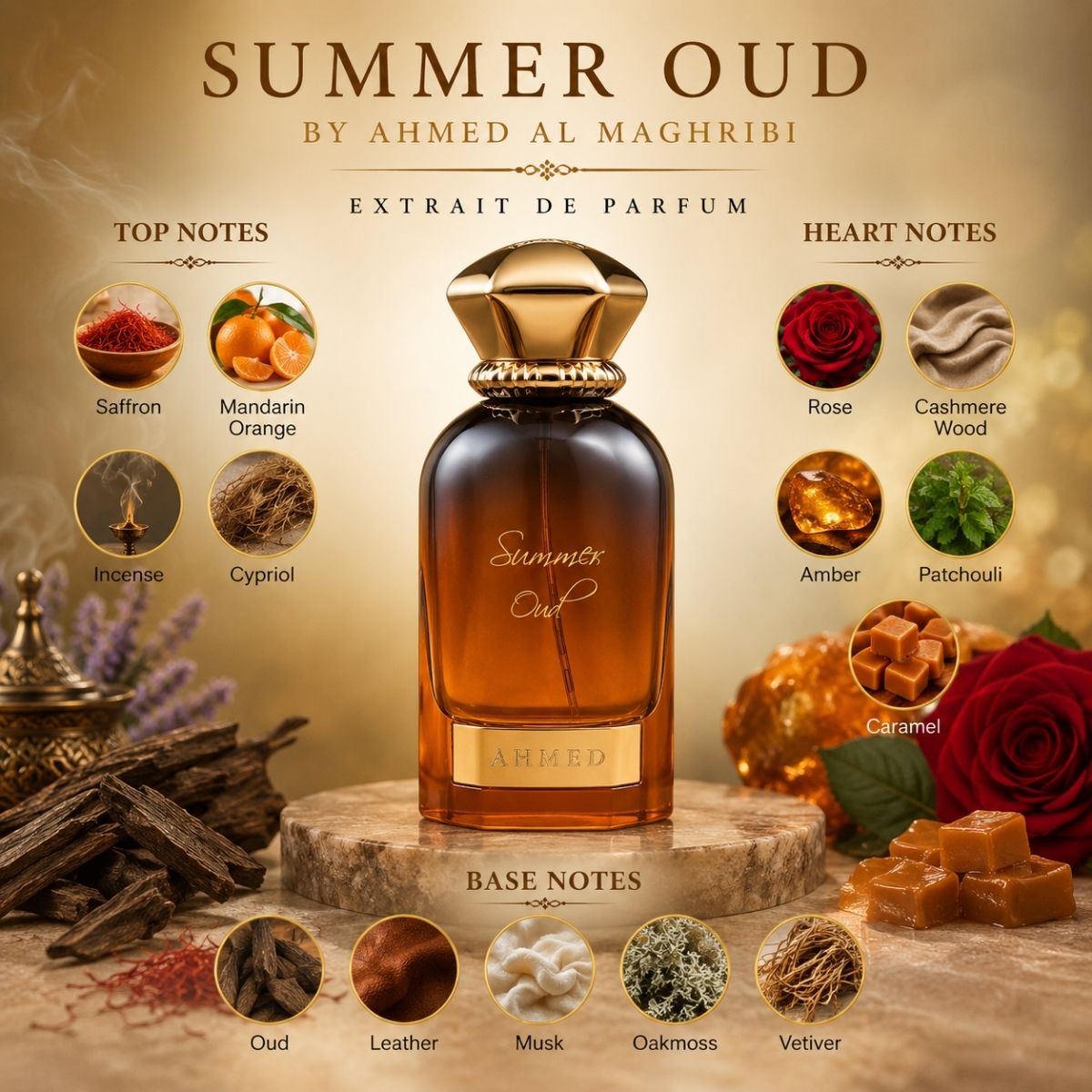 Summer Oud by Ahmed Al Maghribi 60ml Eau De Parfum