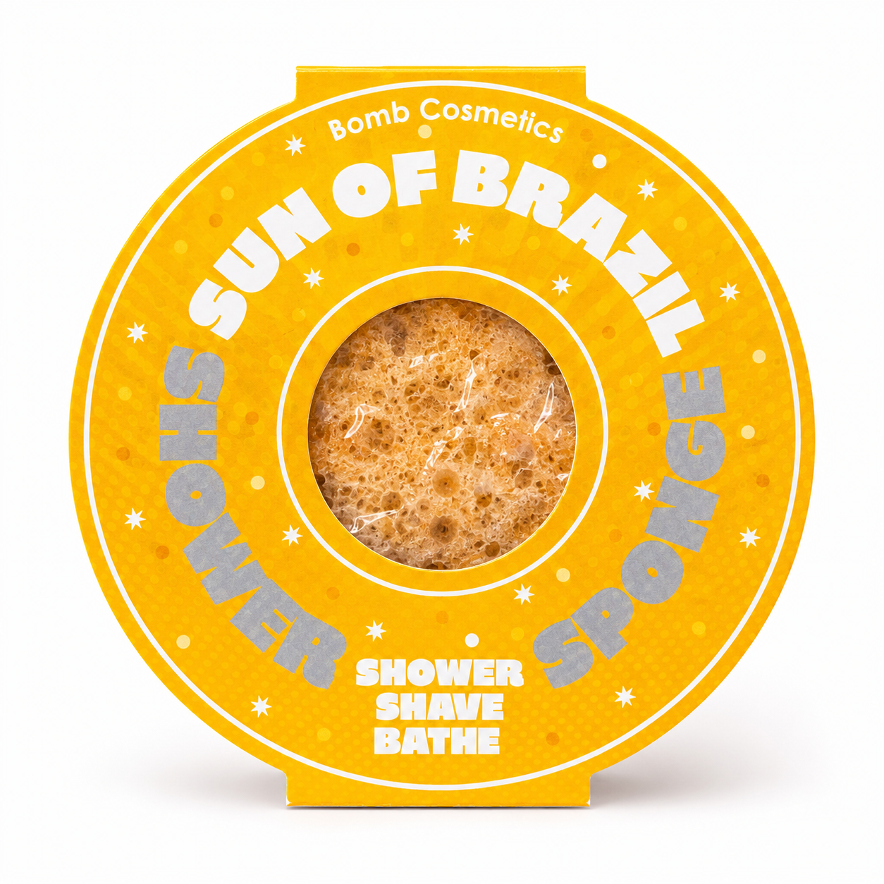Sun Of Brazil Body Buffer Shower Sponge - Pistachio, Vanilla & Caramel Fragrance