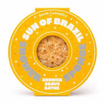 Sun Of Brazil Body Buffer Shower Sponge - Pistachio, Vanilla & Caramel Fragrance