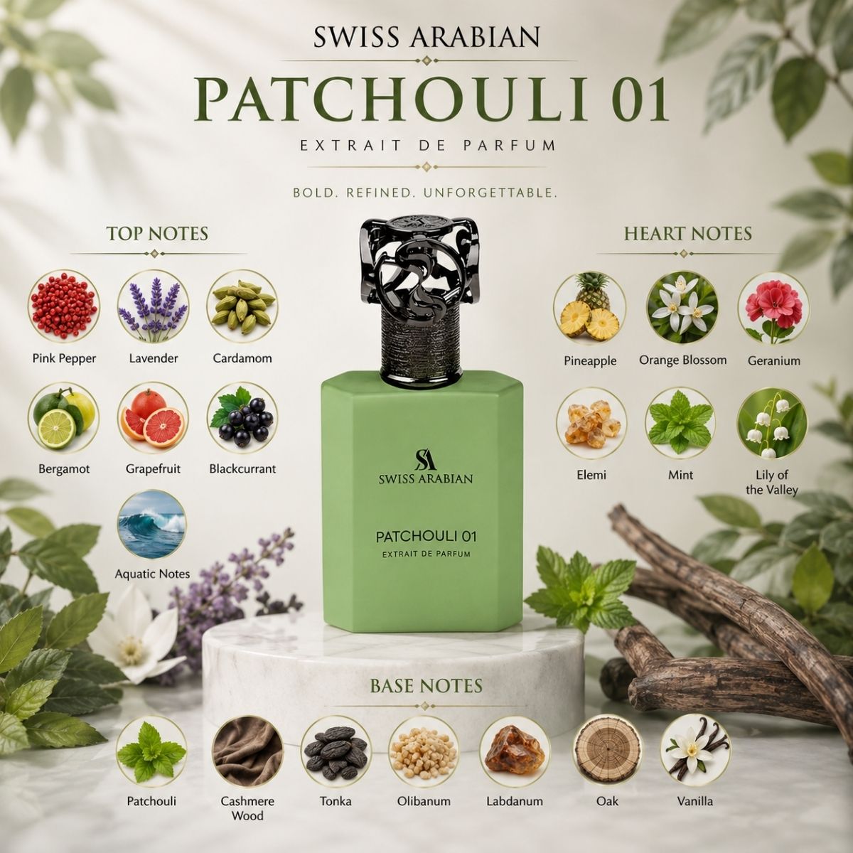 Swiss Arabian Patchouli 01 Extrait De Parfum 50ml Spray