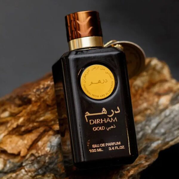 Dirham Gold perfume bottle