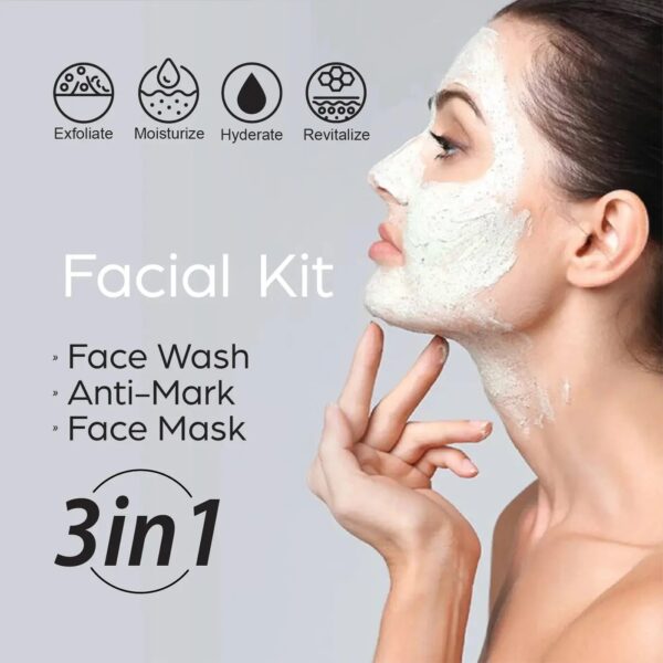 Beauty Clinic 3 in 1 Facial Scrub Instant Facial Kit Formula - Image 3