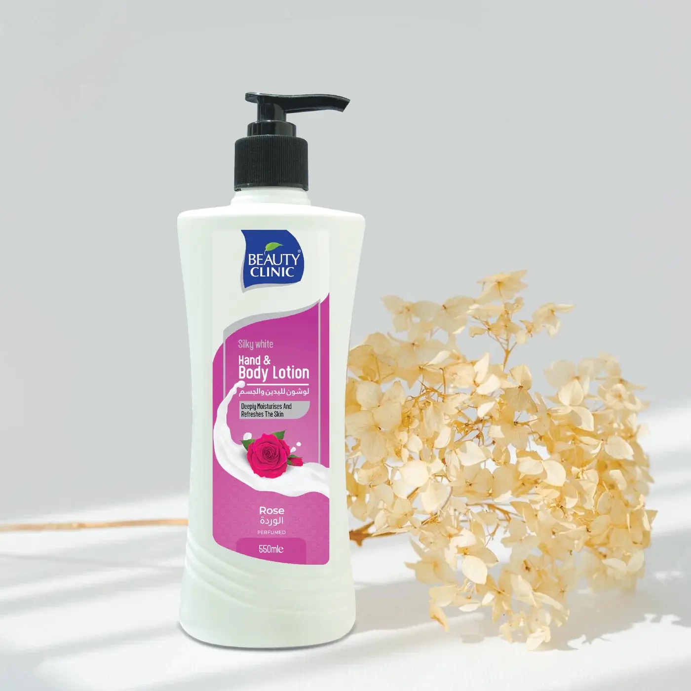 Rose Hand and Body Lotion 550ml By Beauty Clinic